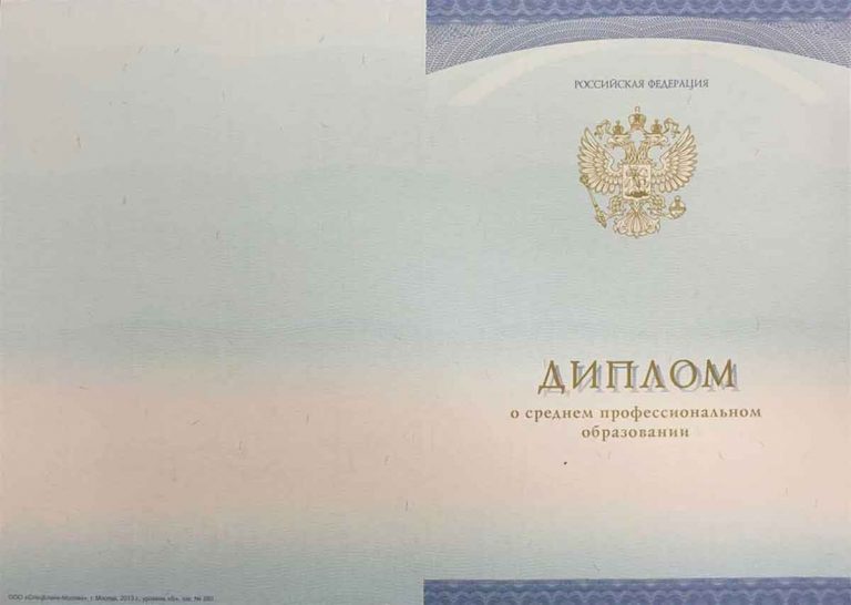 Диплом ПТУ 2014-2020 года